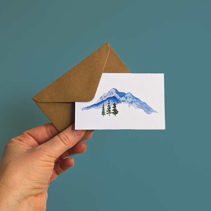 Mini Cards | Set of 6 | Minimalist Mountain