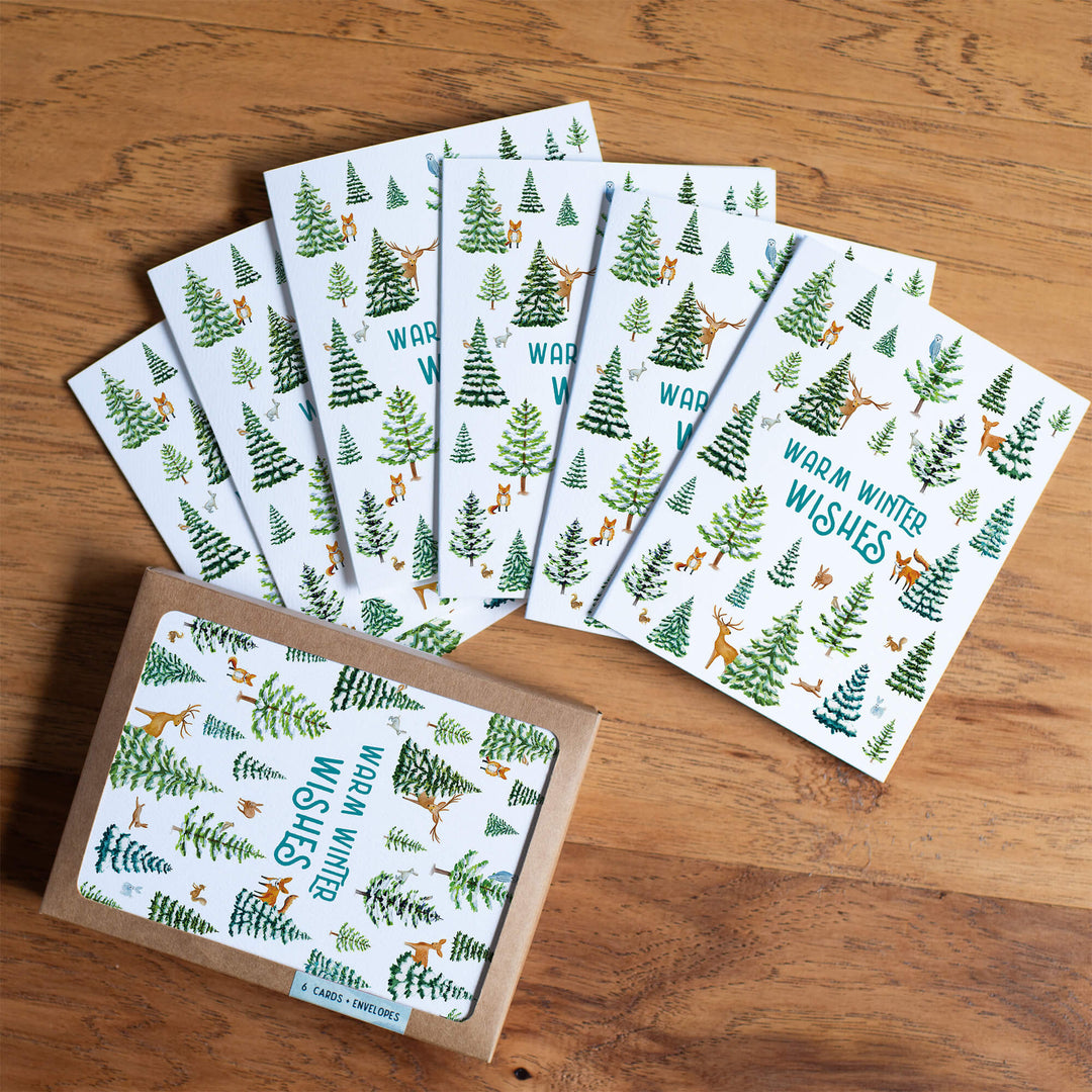 Warm Winter Wishes | Woodland Holiday Card