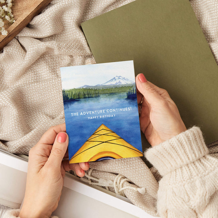 The Adventure Continues | Kayak Birthday Card