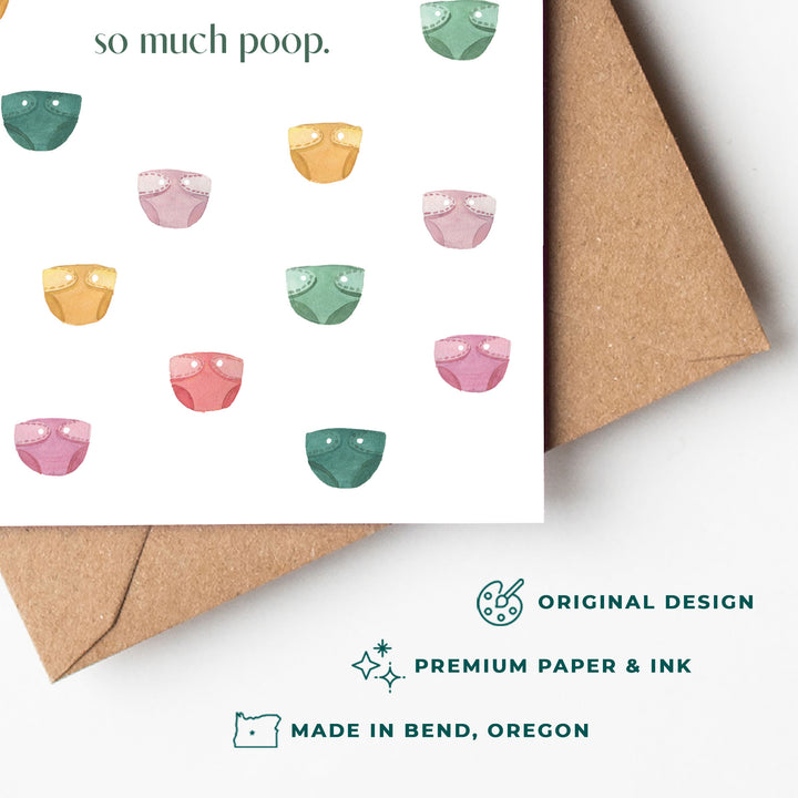 So Much Poop | New Baby Greeting Card