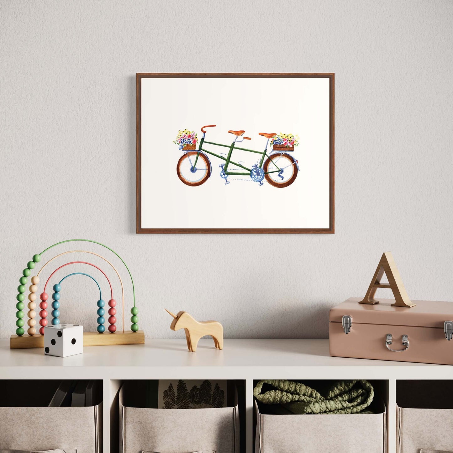 Riding into Yesteryears | Green Tandem Flower Bicycle