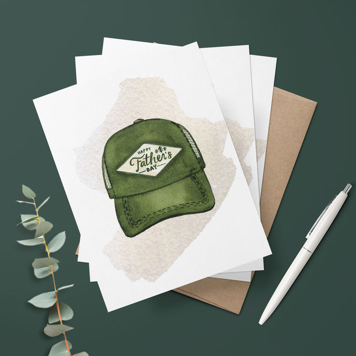 adventure ready trucker hat fathers day card