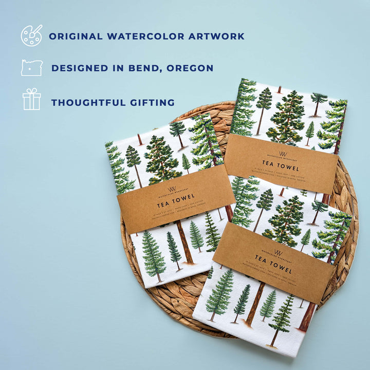 Evergreen Trees | Tea Towel