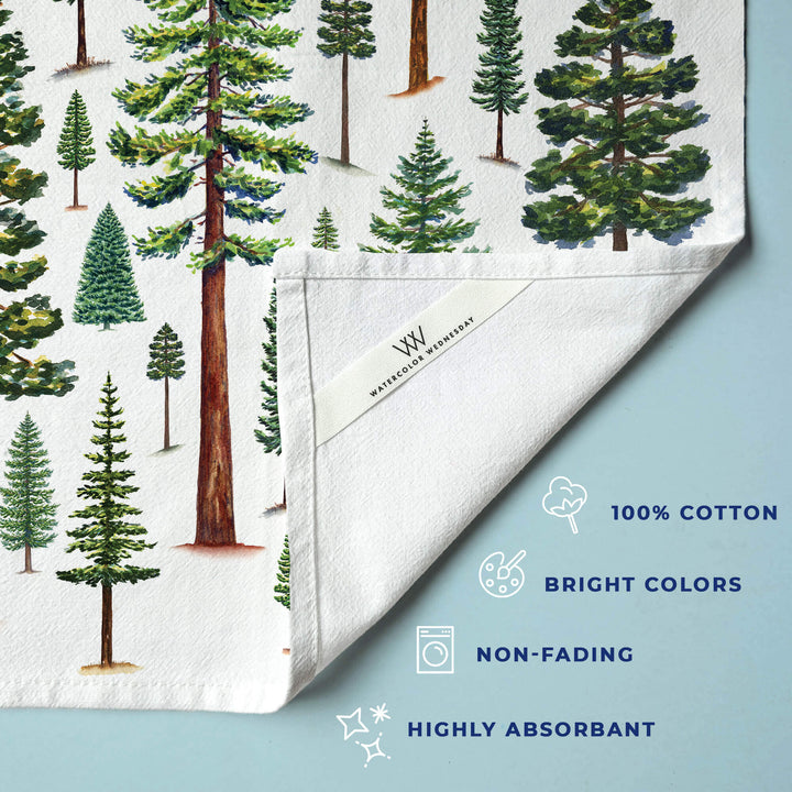 Evergreen Trees | Tea Towel