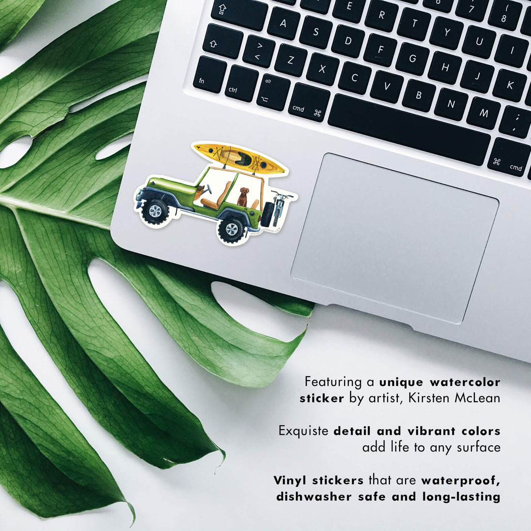 Green SUV | Sticker