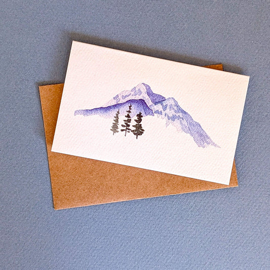 Minimalist Mountain Landscape | Mini Greeting Cards | Set of 6