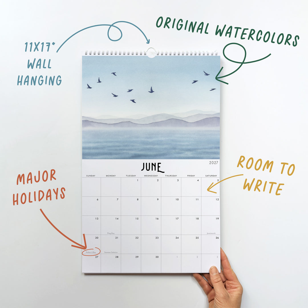 2027 Illustrated Wall Calendar | Under Open Skies