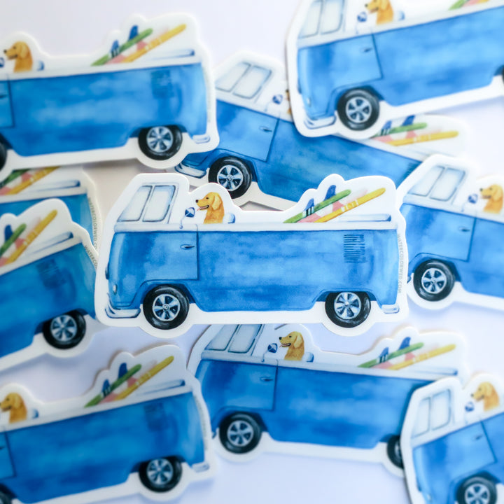 stack of vw retro stickers