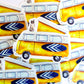 Yellow Vintage VW Bus Sticker