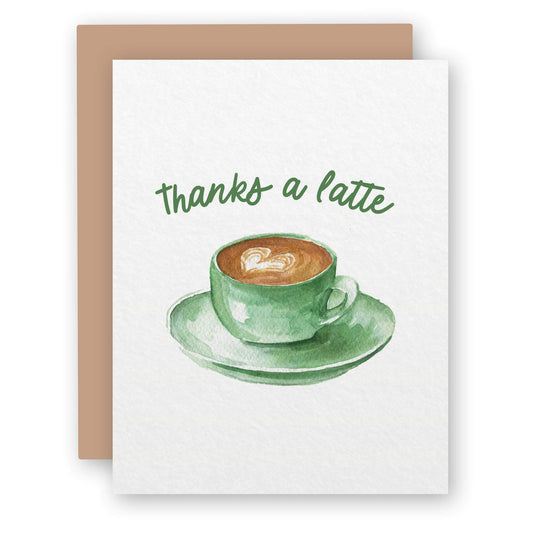 Thanks a Latte | Thank You Greeting Card
