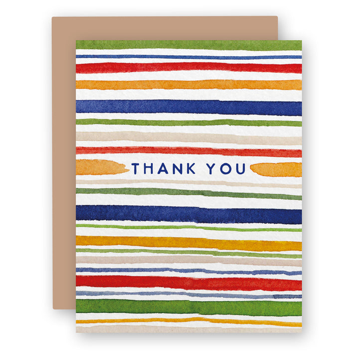 Watercolor Stripes | Thank You
