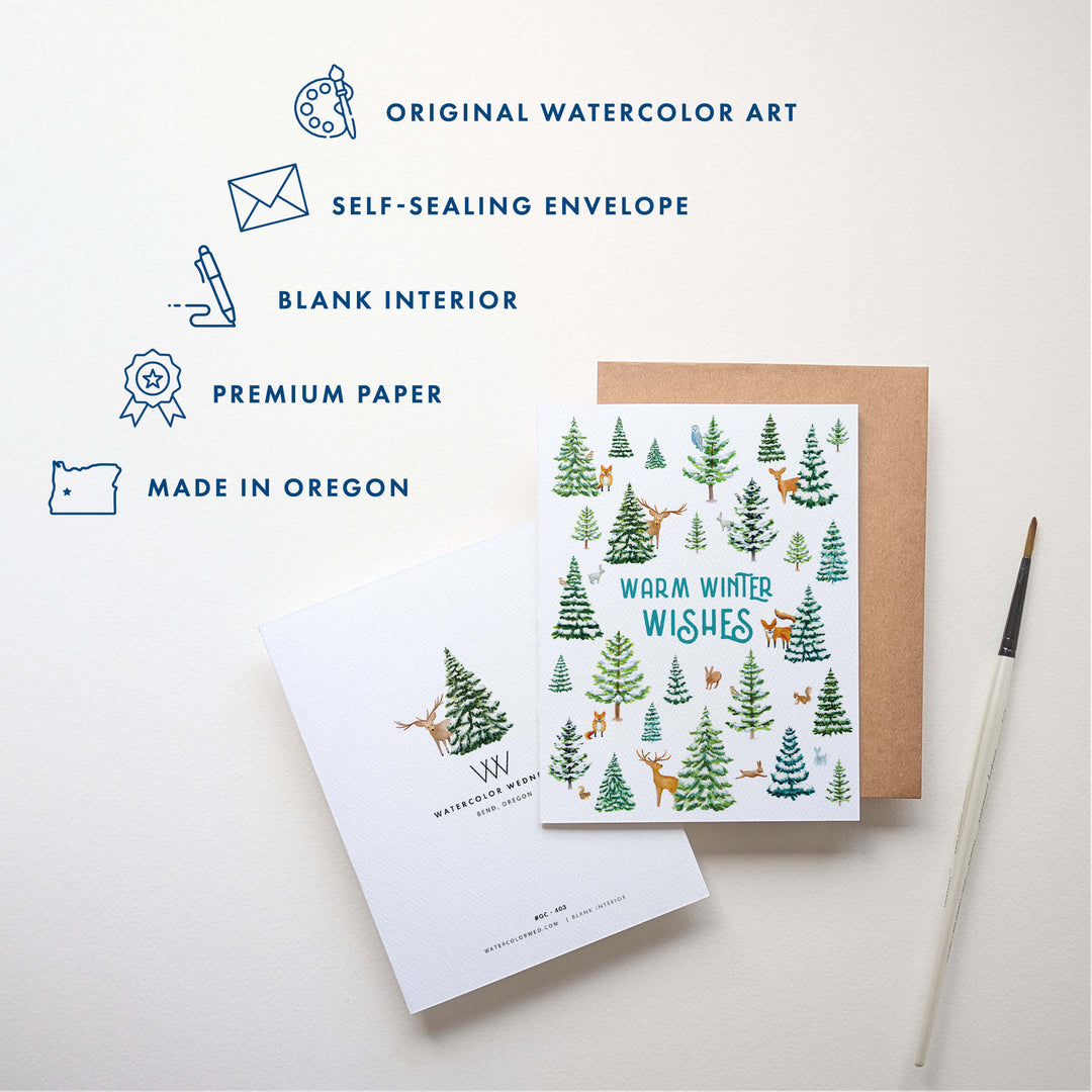 Snowy Woodland | Greeting Card