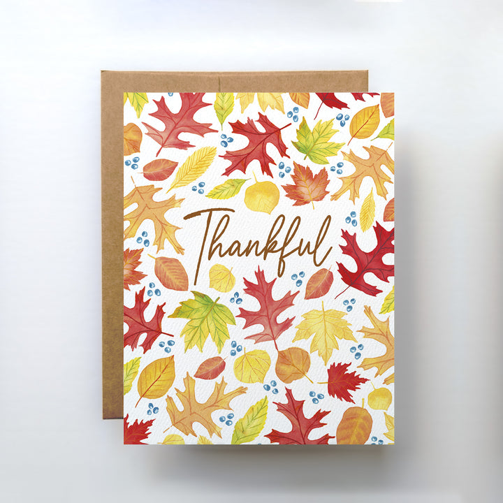 Thankful Fall Leaves | Holiday Greeting Card