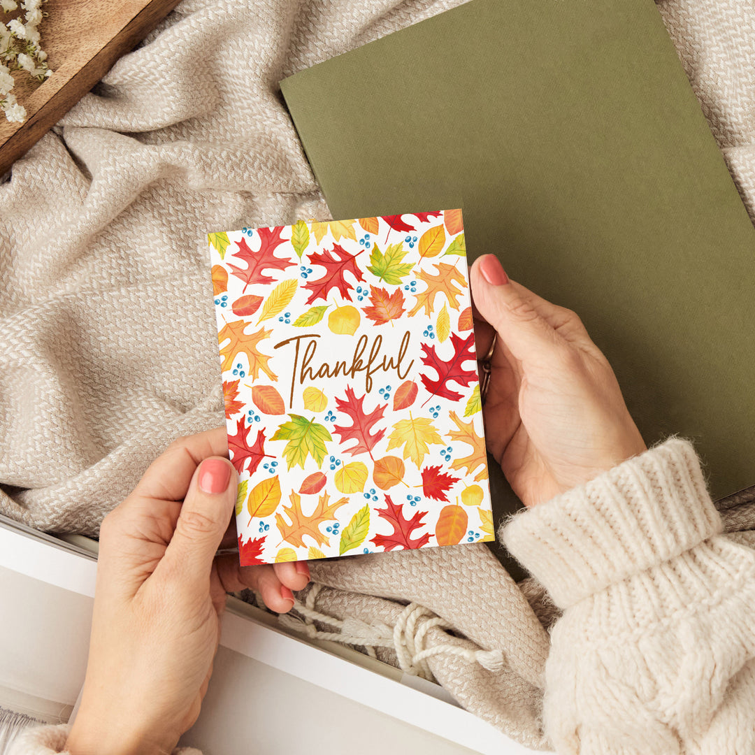 Thankful Fall Leaves | Holiday Greeting Card