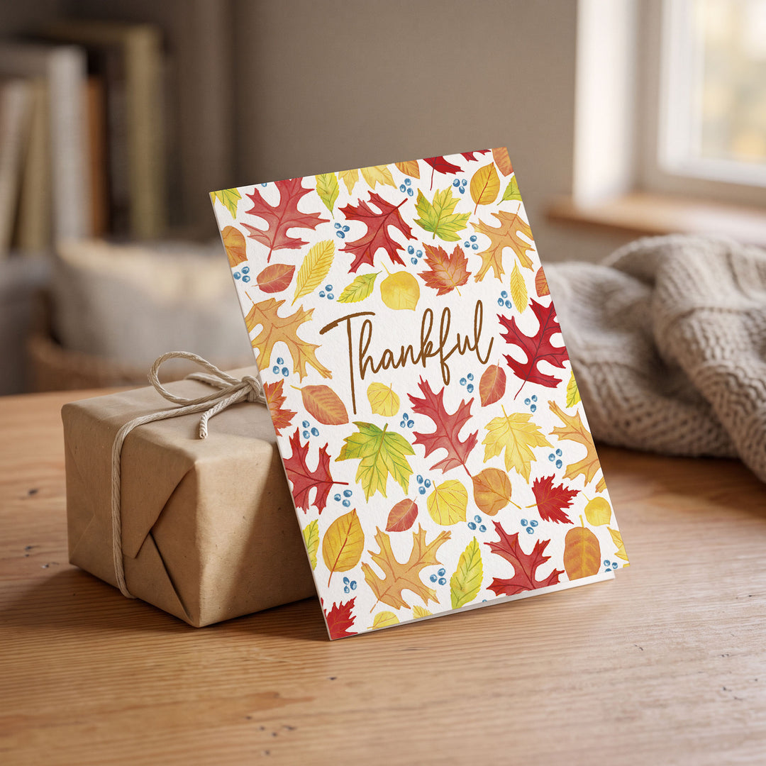 Thankful Fall Leaves | Holiday Greeting Card