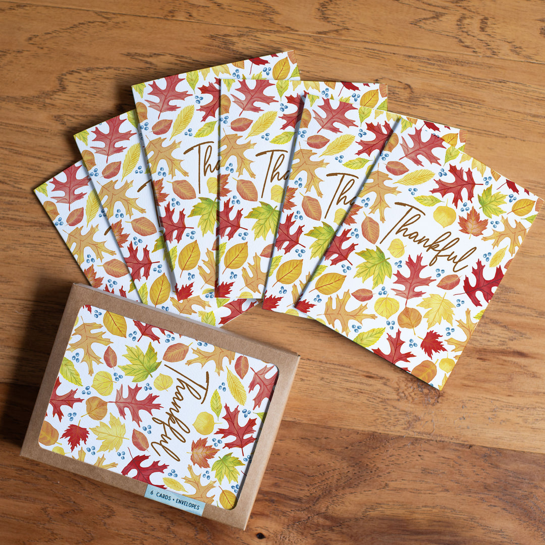 Thankful Fall Leaves | Holiday Greeting Card