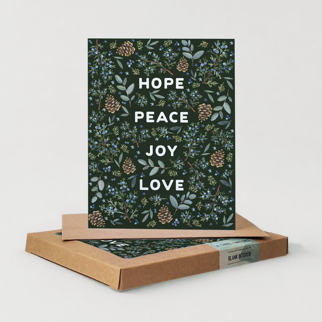 Winter Greenery Holiday Card | Christmas Card Boxed Set