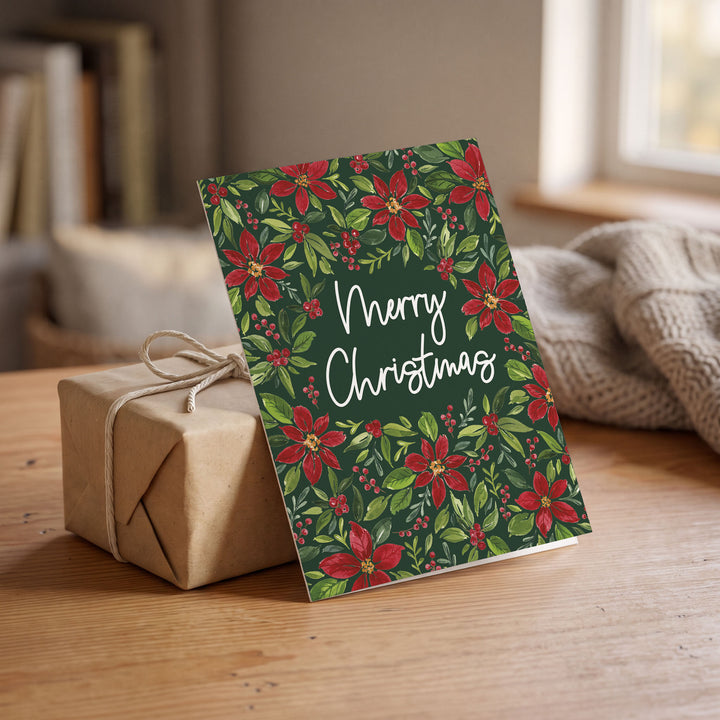 Poinsettia Merry Christmas | Holiday Boxed Card Set