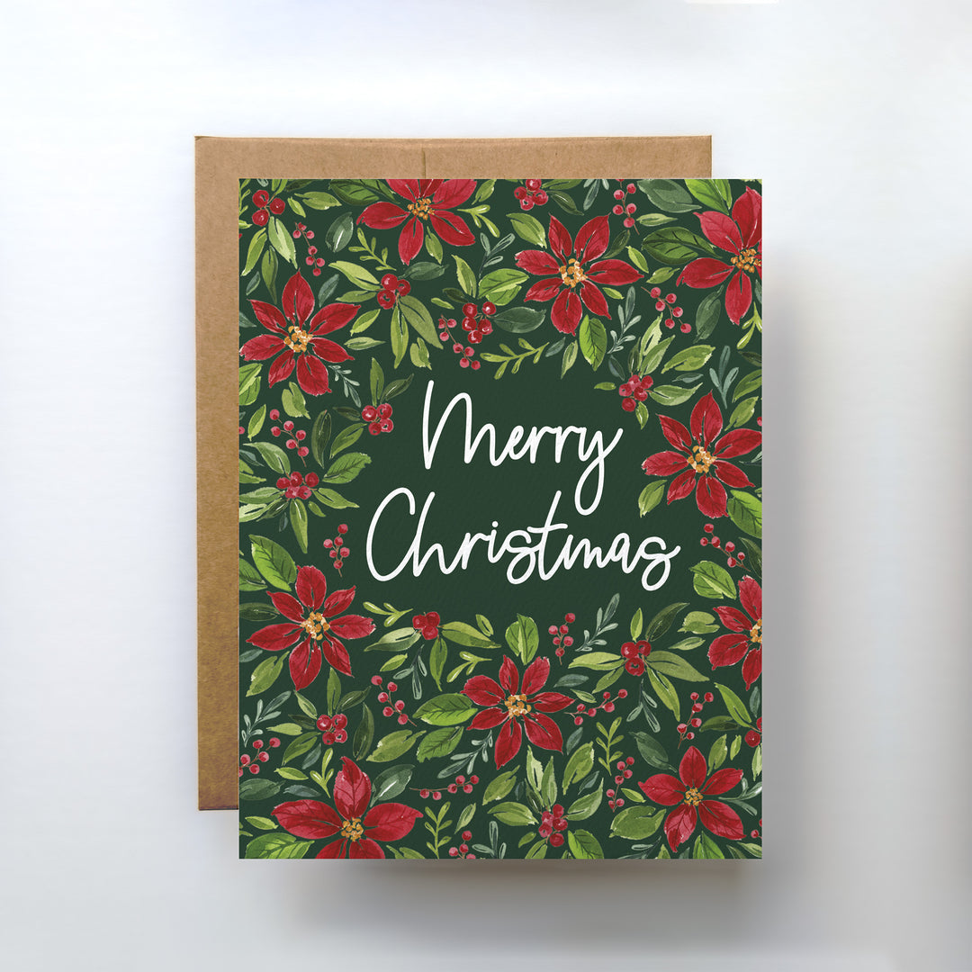 Poinsettia Merry Christmas | Holiday Boxed Card Set