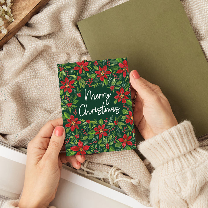 Poinsettia Merry Christmas | Holiday Boxed Card Set