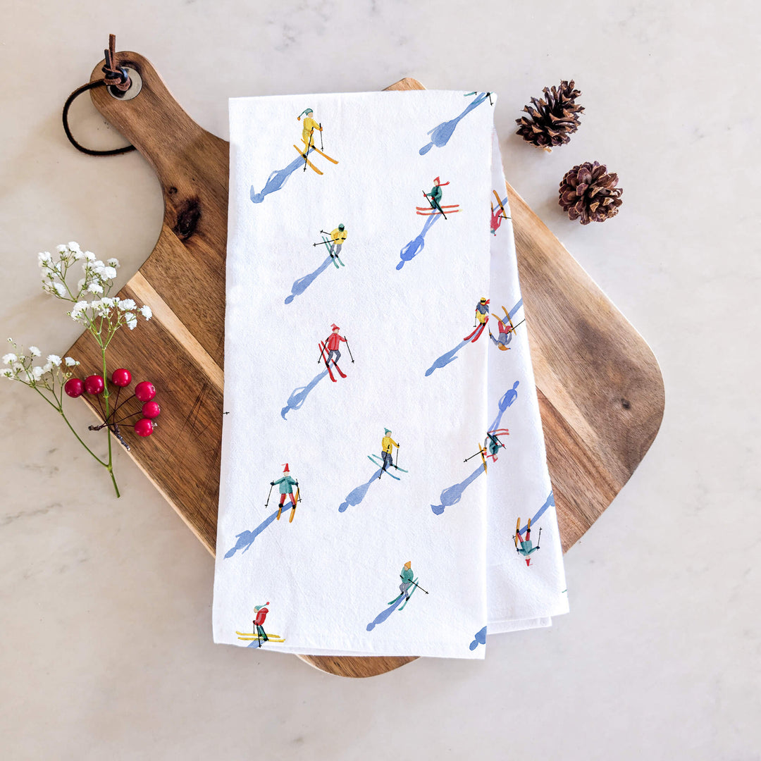 Skiers | Tea Towel