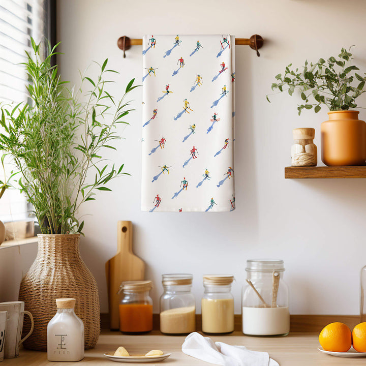 Skiers | Tea Towel