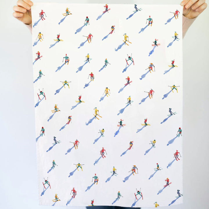 Skiers | Tea Towel