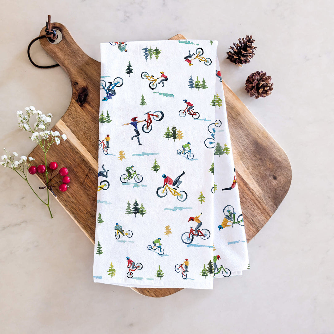 Mountain Bikers | Tea Towel