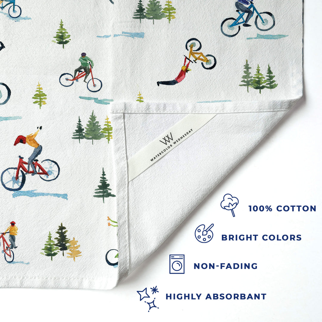 Mountain Bikers | Tea Towel