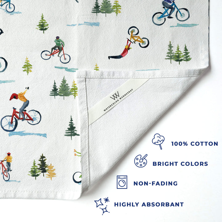 Mountain Bikers | Tea Towel