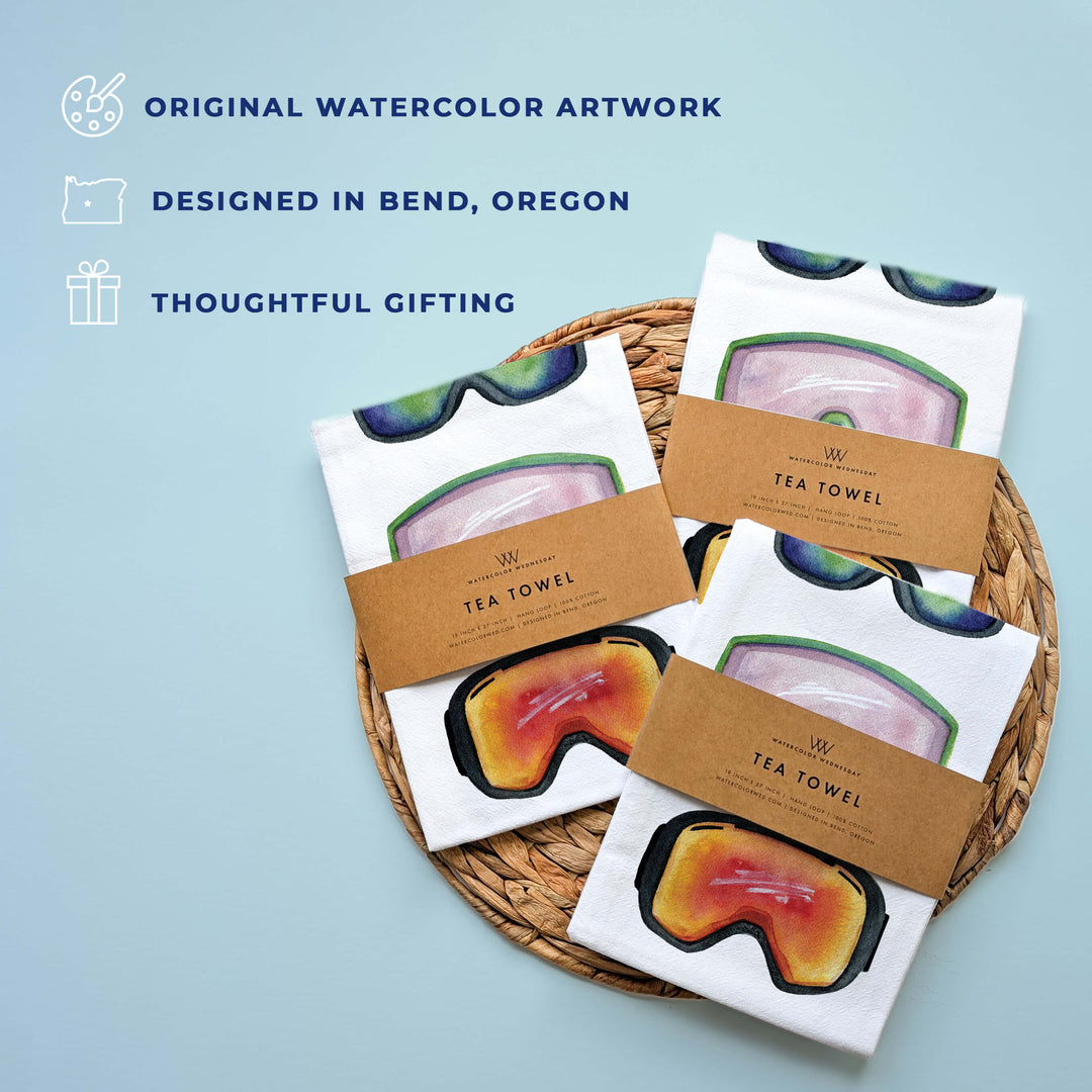 Ski Goggles | Tea Towel