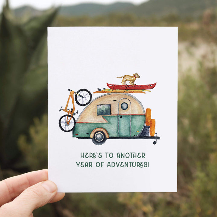 Adventure Camper Card for Birthdays or Anniversary