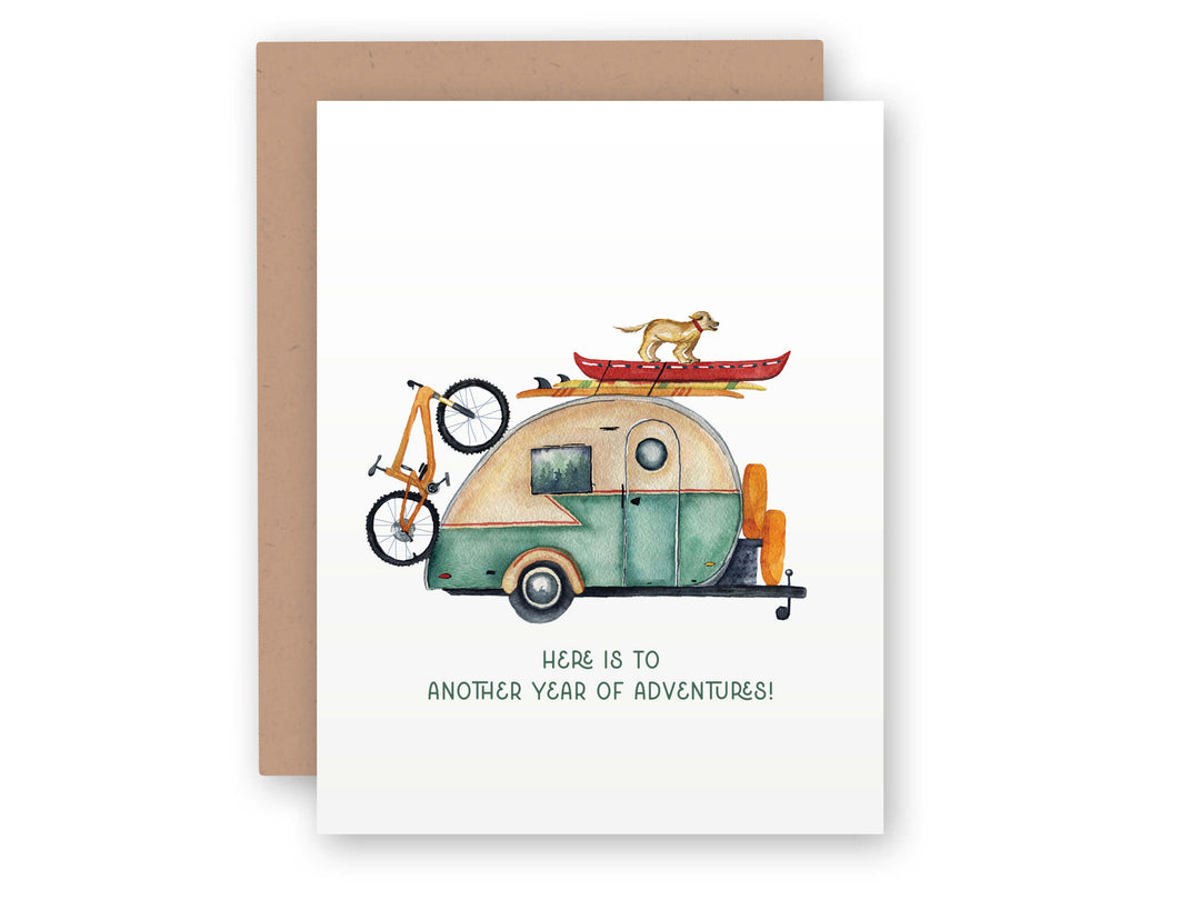 Adventure Camper Card for Birthdays or Anniversary