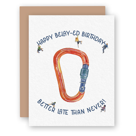 a birthday card with a drawing of a carabine