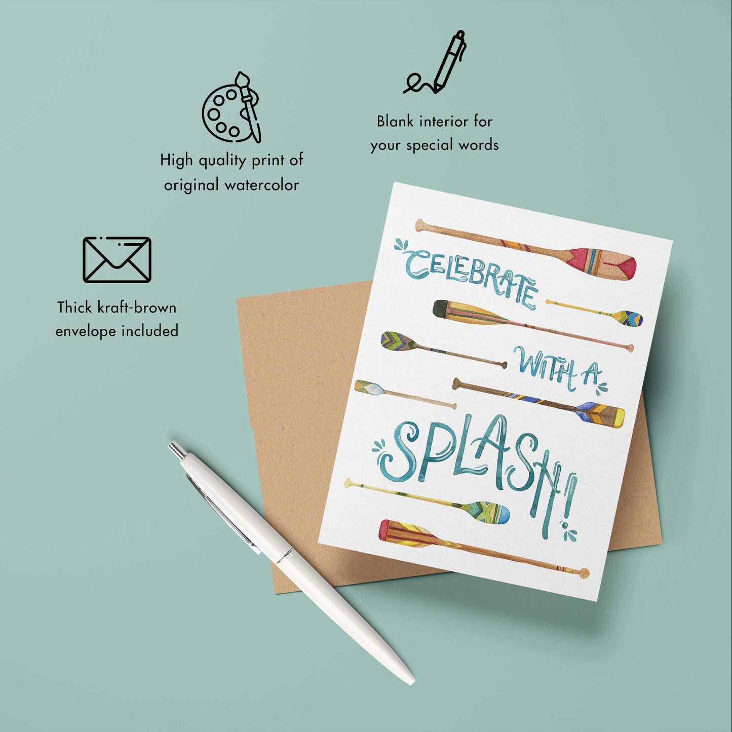 Celebrate with a Splash | Birthday and Congratulations Greeting Card