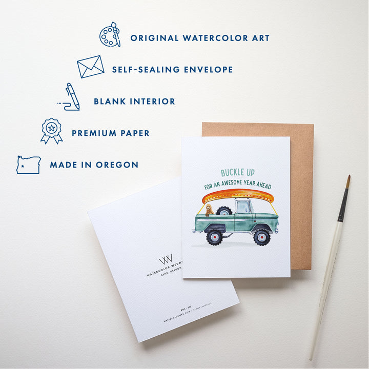 Buckle Up Truck | Birthday Card