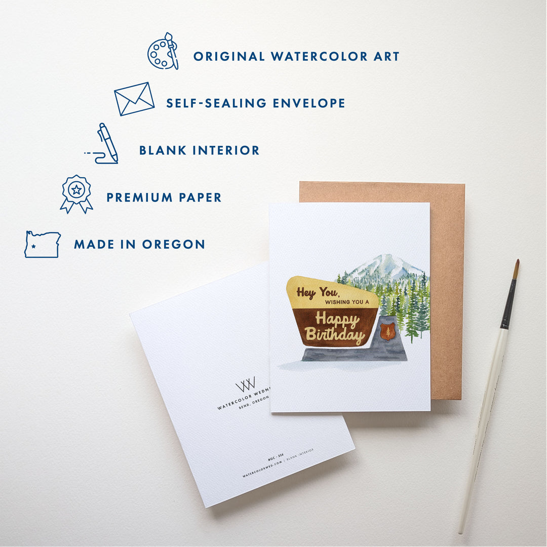 National Park Sign | Birthday Card