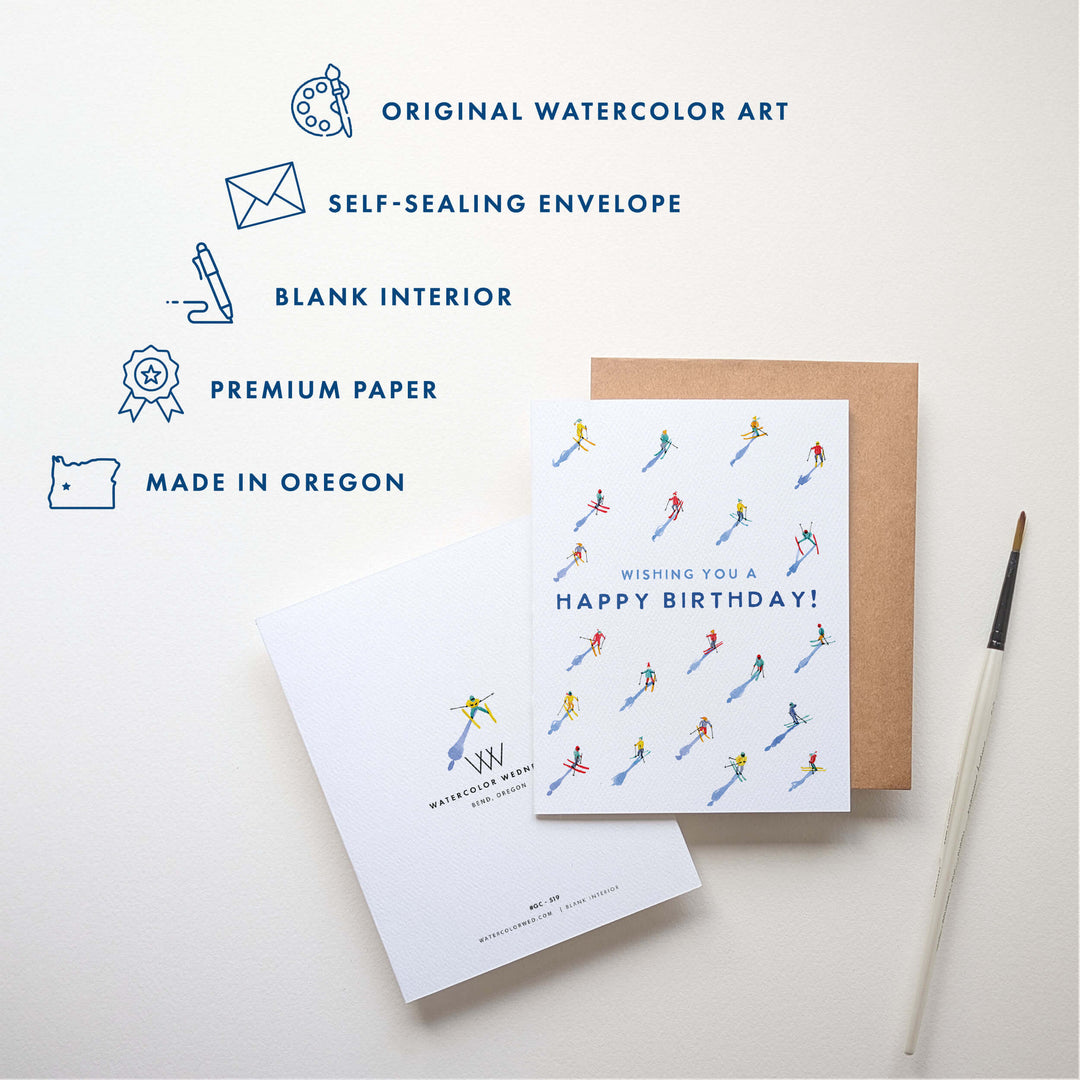 Skiers | Birthday Card