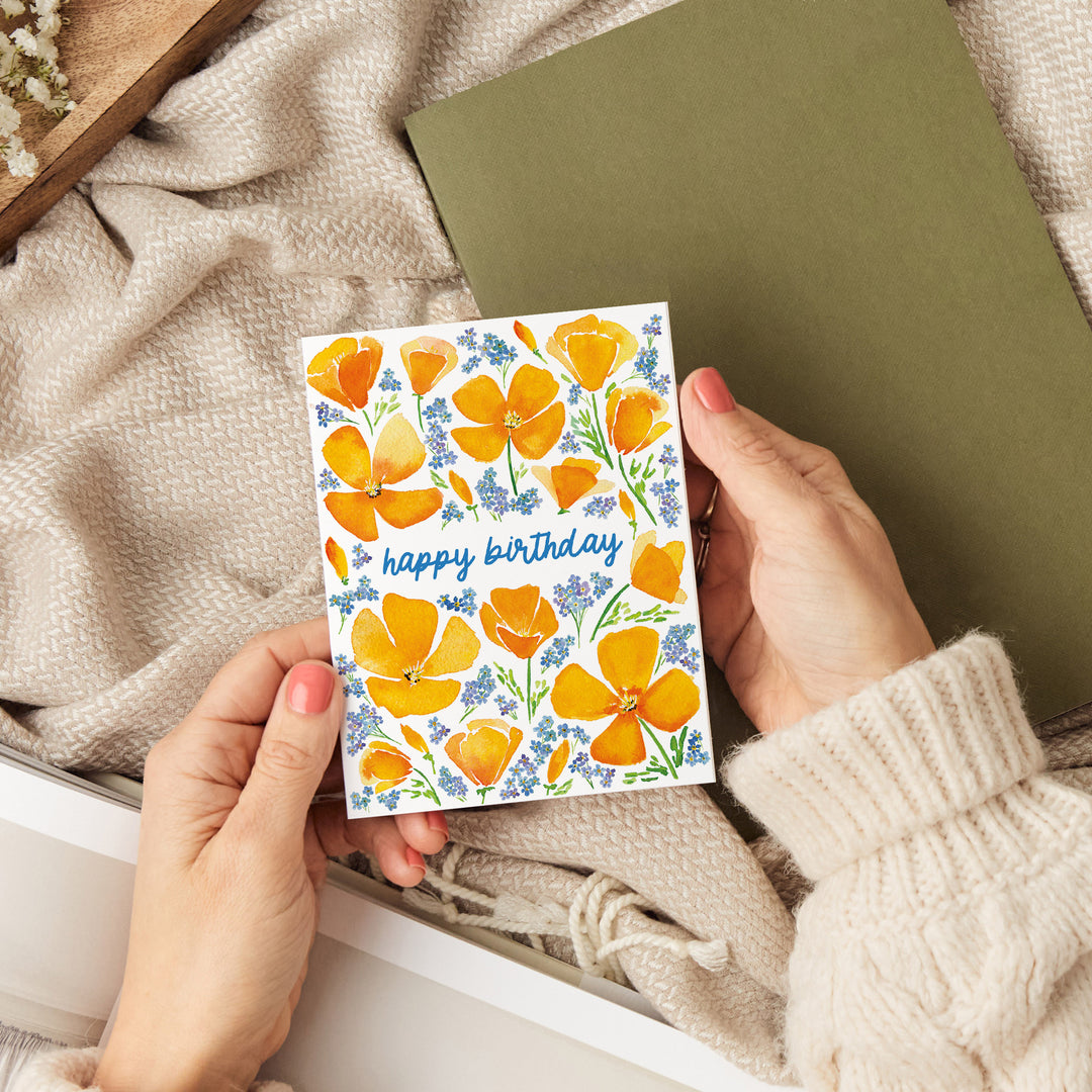 California Poppy | Birthday Card