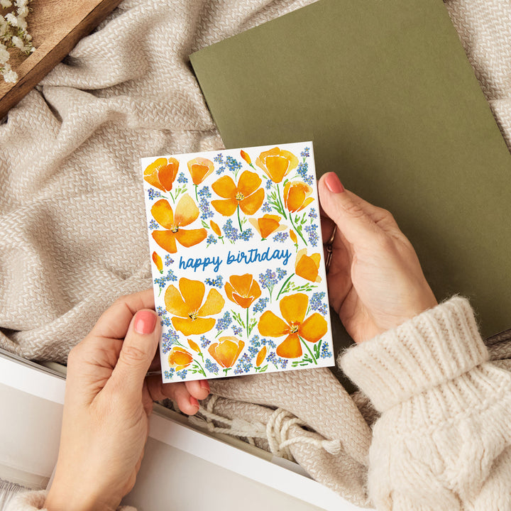California Poppy | Birthday Card