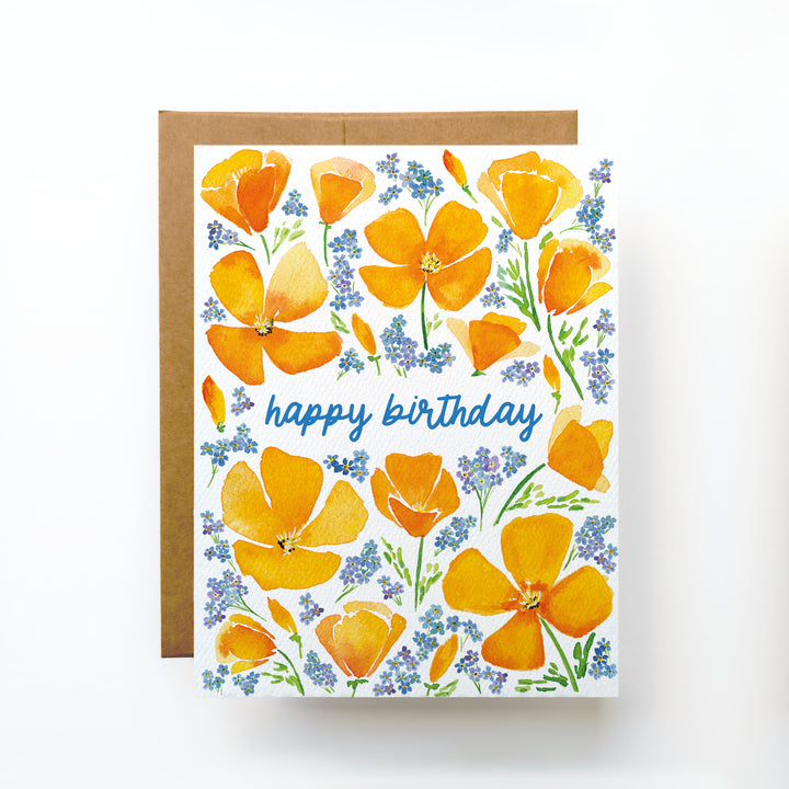 California Poppy | Birthday Card