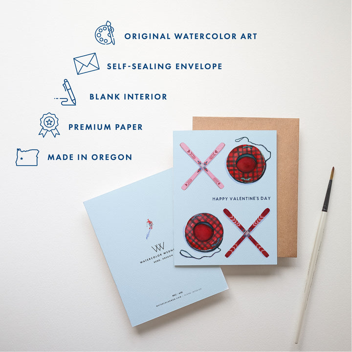 XOXO Snow + Ski | Valentine Card