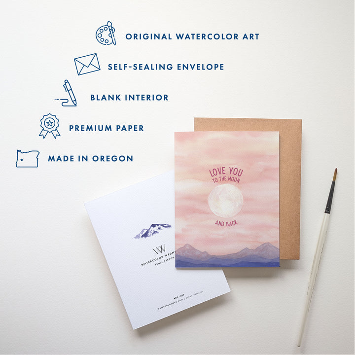 Love You to the Moon and Back | Love, Friendship Card