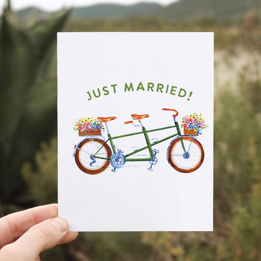 Just Married Tandem | Wedding Congratulations