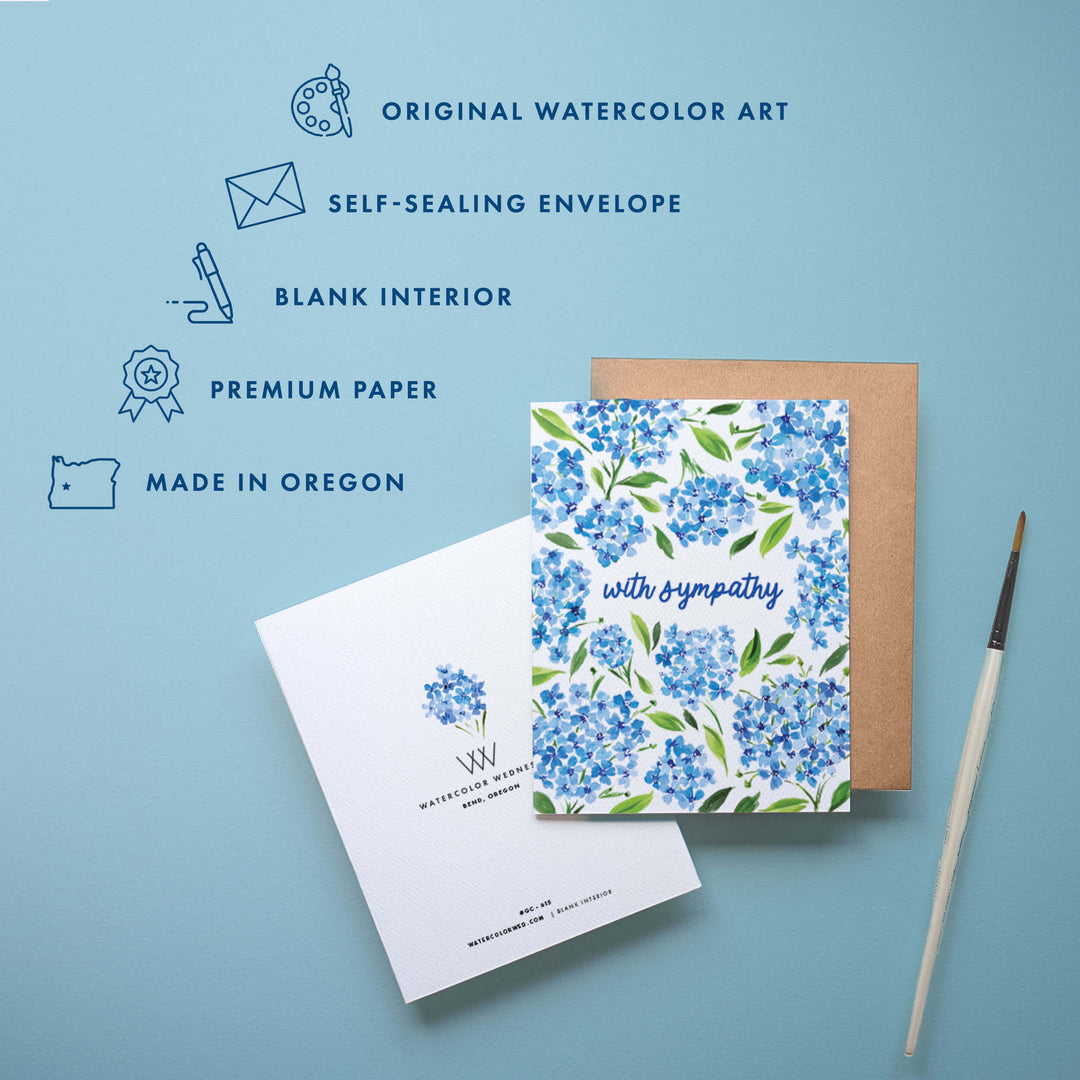 Sympathy Blue Flowers | Loss, Grief and Friendship