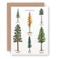 a card with different types of trees