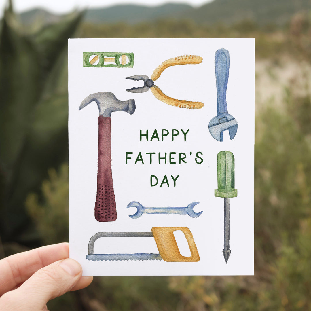 Father's Day Greeting Card for Handyman Dad with Hand Tools