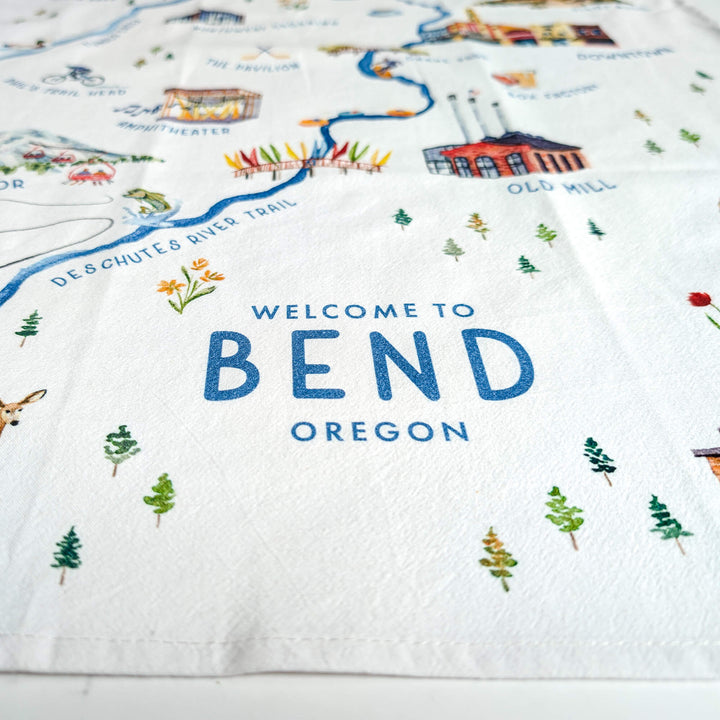 a map of bend oregon with the words welcome to bend oregon