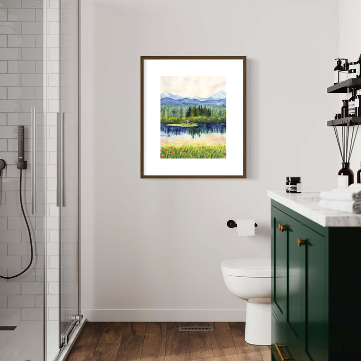 a bathroom with a white toilet and a green cabinet