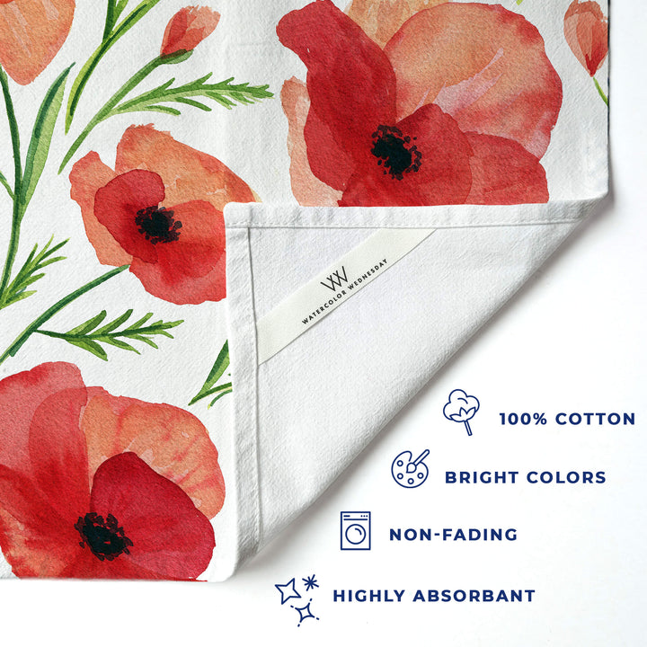 Red Poppy | Tea Towel